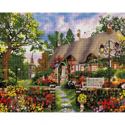 Набор Белоснежка для изготовления картин со стразами на подрамнике арт.БЛ.344-ST-S Любимый дом 40х50см