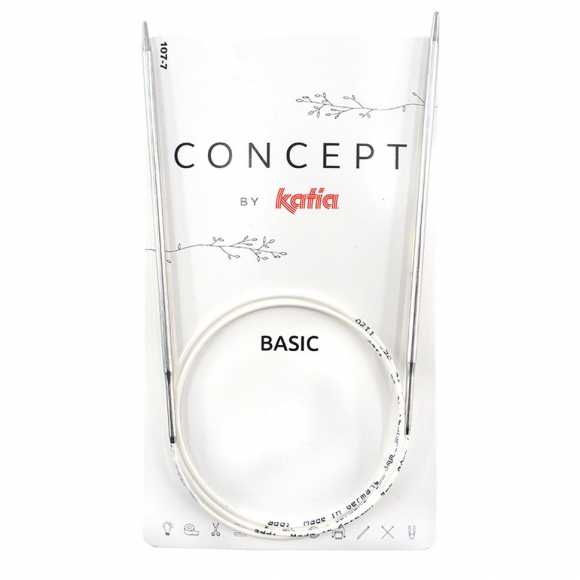 Спицы круговые супергладкие CONCEPT BY KATIA Basic №5, 30 см Спицы круговые супергладкие CONCEPT BY KATIA Basic №5, 30 см