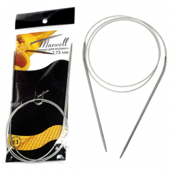 Спицы круговые для вязания на тросиках Maxwell Black 80 см арт.#11 2,75мм уп.10шт