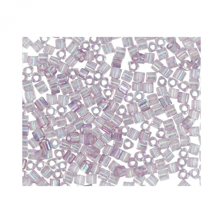 Бисер Япония "TOHO" 11/0  TRIANGLE №2  2.2 мм 5 х 5 г №0166 гр.розовый/перламутр