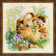 Набор для вышивания РИОЛИС арт.1363 Грибное лукошко 30х30 см