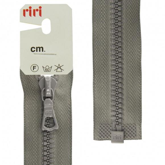 Молния riri тракторная разъёмная 1 замок, 6 мм, 70 cм, цвет 2106, серый