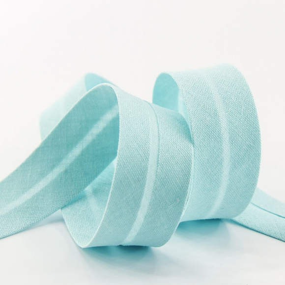 Косая бейка хлопок/полиэстер 20 мм, 25 м, цвет 53, ментоловый