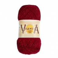 Пряжа VISANTIA LUXE new (85% вискоза, 15% люрекс) 5х100г/240м цв.10 красный