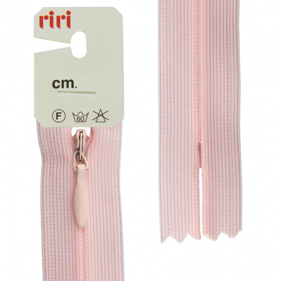 30731_Молния потайная неразъемная, Т3, 22 см, цвет 2417, розовый светлый