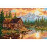 Набор для вышивания АЛИСА арт.3-04 Вечер в горах 33х24 см