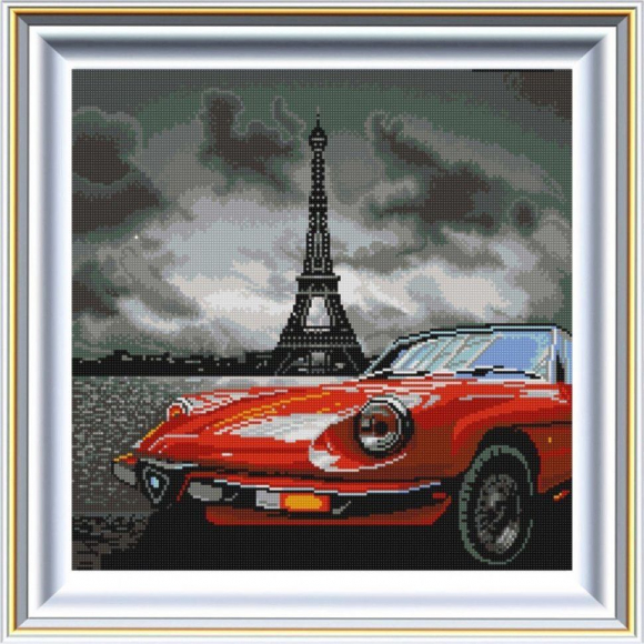 Рисунок на ткани (Бисер) КОНЁК арт. 1344 Ретро 4 40х40 см