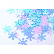 Пайетки россыпью TBY-FLK524 18мм цв.ассорти 2 Снежинки уп.50г