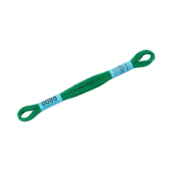 Нитки для вышивания Gamma мулине (0001-0206) 100% хлопок 24 x 8 м цв.0088 зеленый Нитки для вышивания Gamma мулине (0001-0206) 100% хлопок 24 x 8 м цв.0088 зеленый