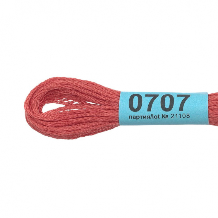 Нитки для вышивания Gamma мулине (0207-0819) 100% хлопок 24 x 8 м цв.0707 св.терракот