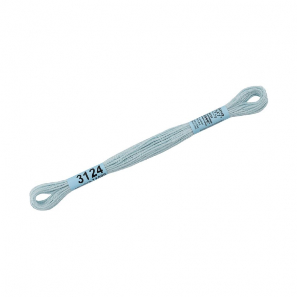 Нитки для вышивания Gamma мулине (3071-3172) 100% хлопок 24 x 8 м цв.3124 св.голубой