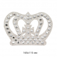 Термоаппликация со стразами Корона арт.TBY.CROWN.1 165х115мм