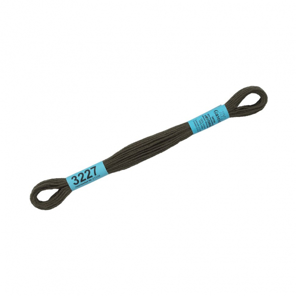 Нитки для вышивания Gamma мулине (3173-6115) 100% хлопок 24 x 8 м цв.3227 т.серый