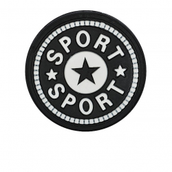 Аппликация пришивная SPORT арт.TBY.SHEV.10.1 3,7х3,7см цв.черн/серый уп.20шт