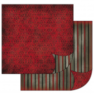 59496_Бумага двухсторонняя для скрапбукинга "Текстура на красном"