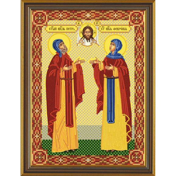 Набор для вышивания бисером НОВА СЛОБОДА арт.СК9007 Князь Петр и Княгиня Февронья 17х23 см