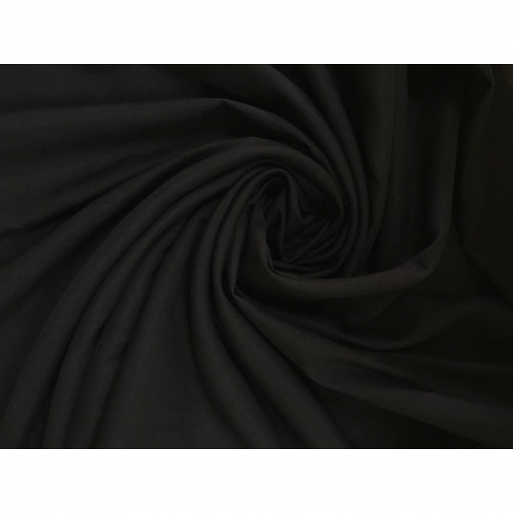 Ткань сатин гл/крашеный, 120 г/м?, 100% хлопок, цв.19-0303 черный уп.220х300 см