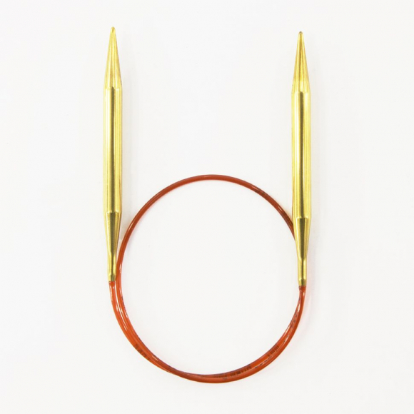 158260_Спицы круговые позолоченные с удлиненным кончиком, №7, 50 см