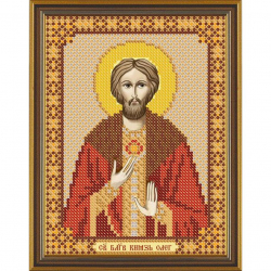 Рисунок на ткани бисер НОВА СЛОБОДА арт.БИС5186 А4.5 Св.Князь Олег 13х18 см