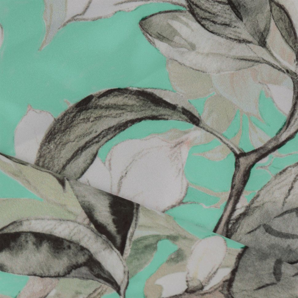 Ткань шелк Армани креп 90 г/м? 97% полиэстер, 3% лайкра шир.148 см арт.T.0297.4 цв.04 бирюзовый рул.25м