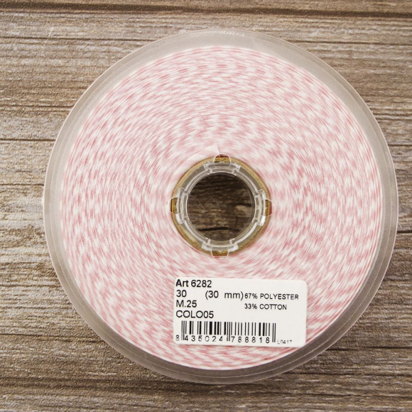 Косая бейка с рисунком SAFISA, арт.6282, 30 мм, 25 м, цвет 05