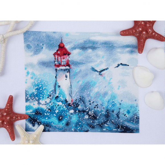 Набор для вышивания PANNA арт. MT-7335 Маяк в шторм 23x20 см