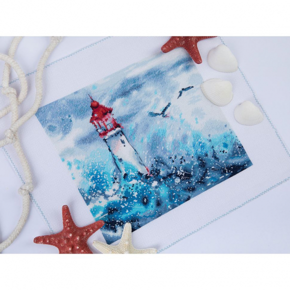 Набор для вышивания PANNA арт. MT-7335 Маяк в шторм 23x20 см
