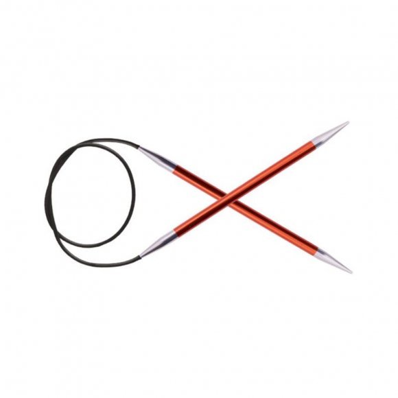47063 Knit Pro Спицы круговые для вязания Zing 2,5мм/40см, алюминий