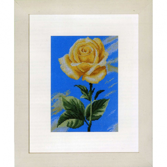 Набор для вышивания LANARTE арт.PN-0008115 Yellow Rose on Blue 20х28 см Набор для вышивания LANARTE арт.PN-0008115 Yellow Rose on Blue 20х28 см