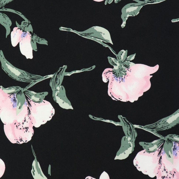 Ткань Штапель 105 г/м? 100% вискоза шир.150 см арт.Р.21085.01 цв.01 синий уп.25м