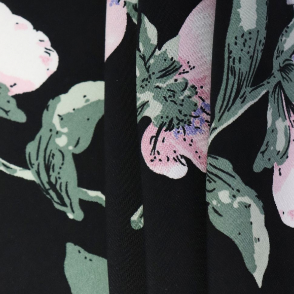 Ткань Штапель 105 г/м? 100% вискоза шир.150 см арт.Р.21085.01 цв.01 синий уп.25м