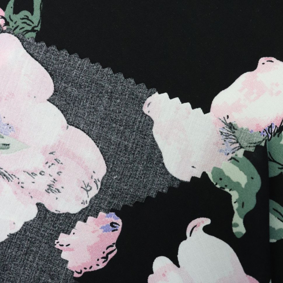 Ткань Штапель 105 г/м? 100% вискоза шир.150 см арт.Р.21085.01 цв.01 синий уп.25м