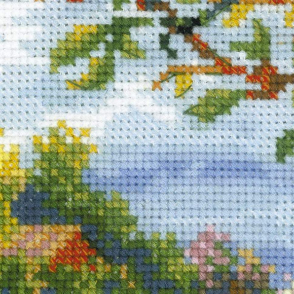 Набор для вышивания РИОЛИС арт.1693 Тарелка с иволгой 30х30 см