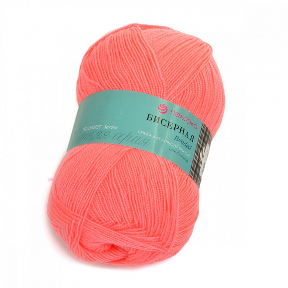 Пряжа для вязания ПЕХ Бисерная (100% акрил) 5х100г/450м цв.378 герань