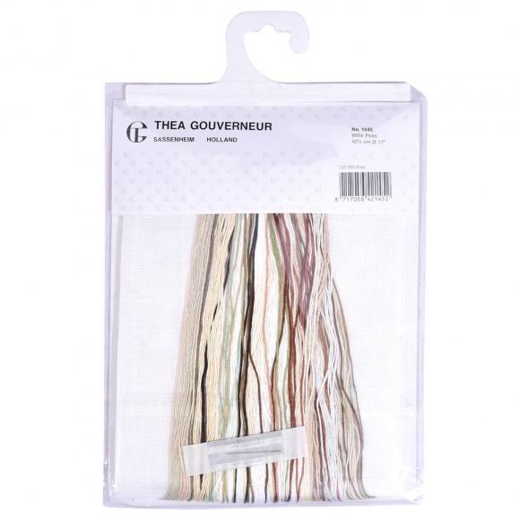 63043_Набор для вышивания "Белый персидский кот", канва лён 32 ct