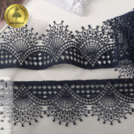 Кружево гипюр KRUZHEVO арт.TR.SUN.01 шир.55мм цв.58 т.синий уп.9м