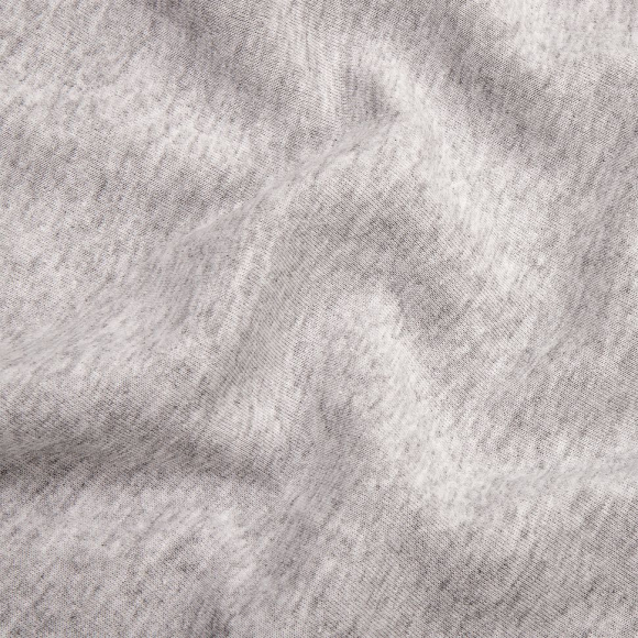 Ткань трикотаж Футер 3х нитка начес хлопок 320г пенье 185см сер.меланж уп.6м