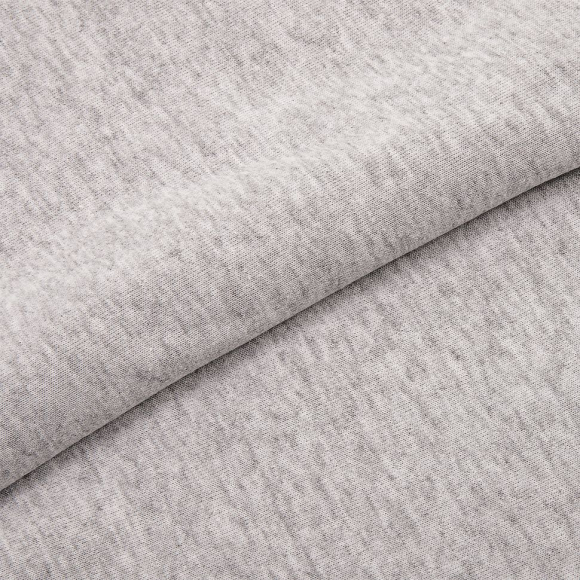 Ткань трикотаж Футер 3х нитка начес хлопок 320г пенье 185см сер.меланж уп.6м