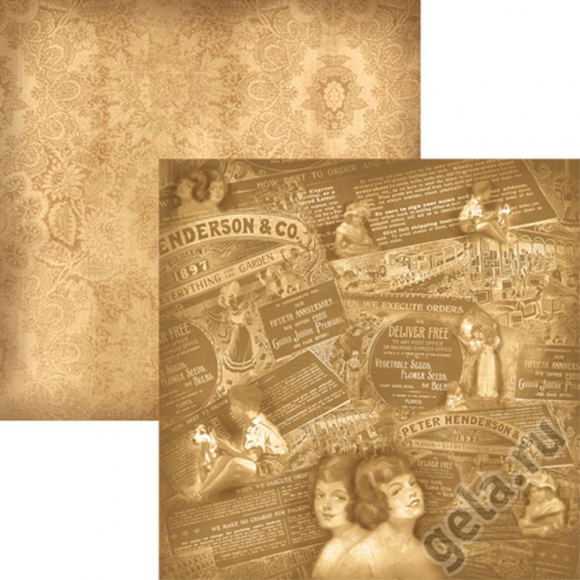 52793_Бумага двухсторонняя для скрапбукинга "Ретро" 52793_Бумага двухсторонняя для скрапбукинга "Ретро"