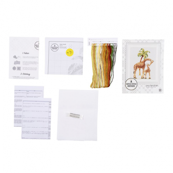 184506_Набор для вышивания "Сафари Жирафы", канва Aida 14 ct