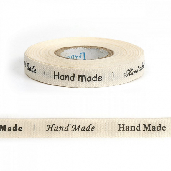 Лента декоративная хлопковая Handmade TBY.NM1502 15мм уп. 20м