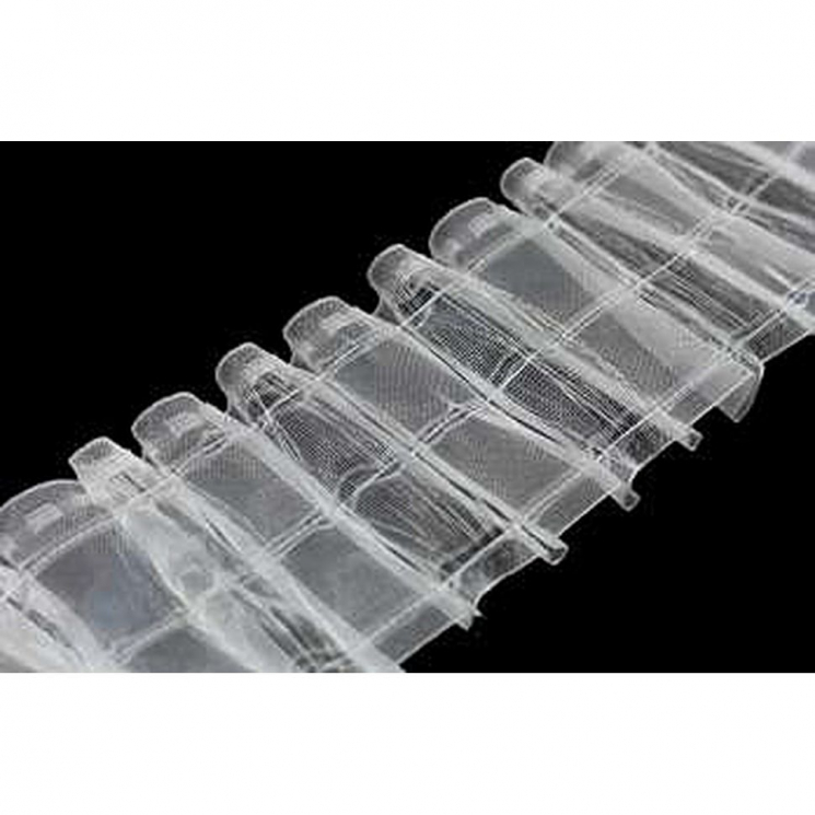 Лента шторная 100мм Caron сборка: универсальная арт.1066-О цв. прозрачный рул. 50м