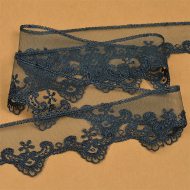 Кружево на жесткой сетке Exclusive арт.TBY 2L476F шир.52мм цв.B4815 т.синий уп.13,71м