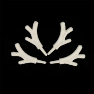 Оленьи рожки арт.КЛ.28891 3,2х2,5см, пластик цв.белый уп.2пары