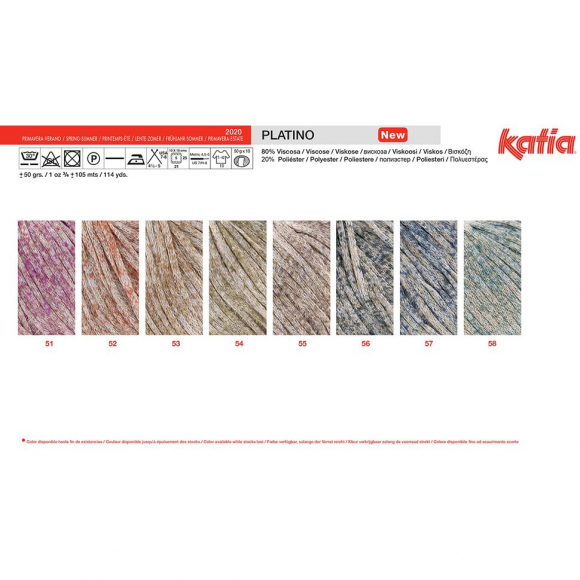 158688_Пряжа Platino, 80% вискоза, 20% полиэстер, 50 г, 105 м