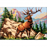 4959_Канва жесткая с рисунком "Олень"