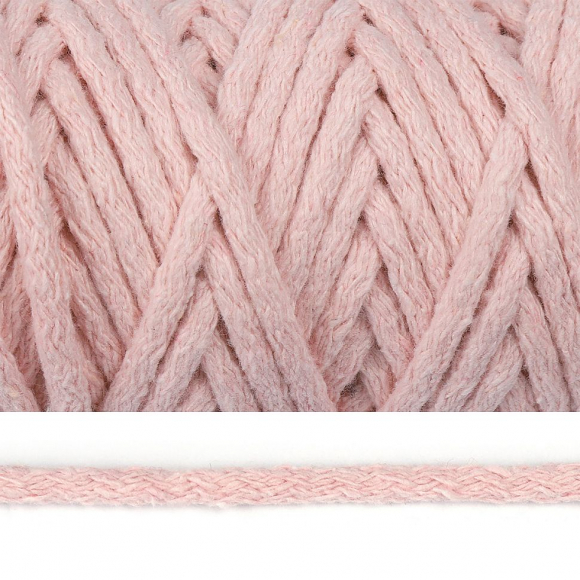 Шнур круглый х/б 08мм с наполнителем цв.2194 пудровый уп.50м