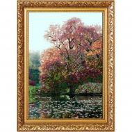 Рисунок на ткани (Бисер) КОНЁК арт. 1213 Дерево на воде (Клод Моне) 29х39 см