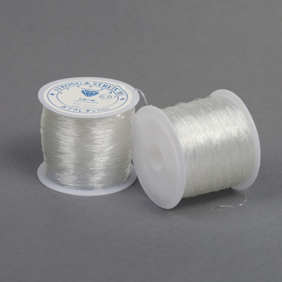 Нить силиконовая арт.ТВ 0215-1012 0,8мм цв.прозрачный рул.30м