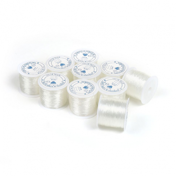 Нить силиконовая арт.ТВ 0215-1012 0,8мм цв.прозрачный рул.30м